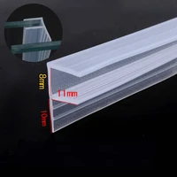 8mm thick glass seals strip screen shower stall door window balcony seals silicone rubber draft stopper 223cm odd transparent