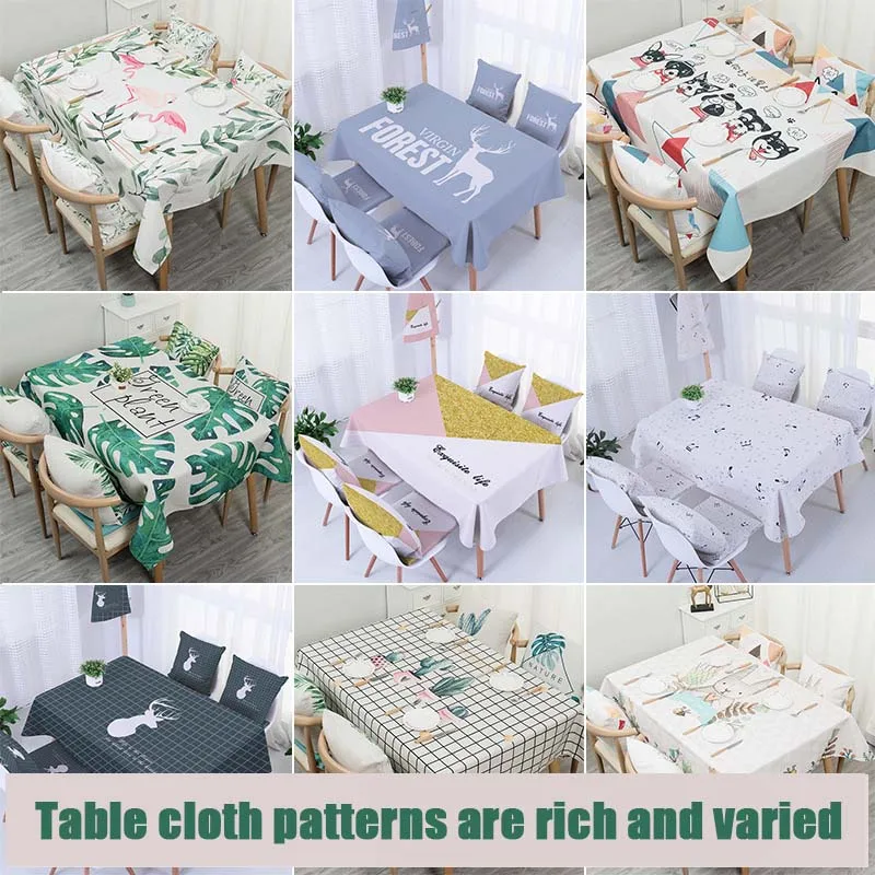 Taobao Водонепроницаемая скатерть из хлопка и льна с принтом кошки оптовая