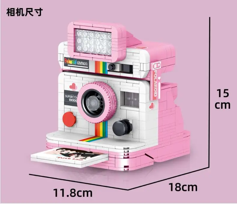 Создатель цифровой видео камера проектор Polaroid Блок Набор DIY микро MOC модель