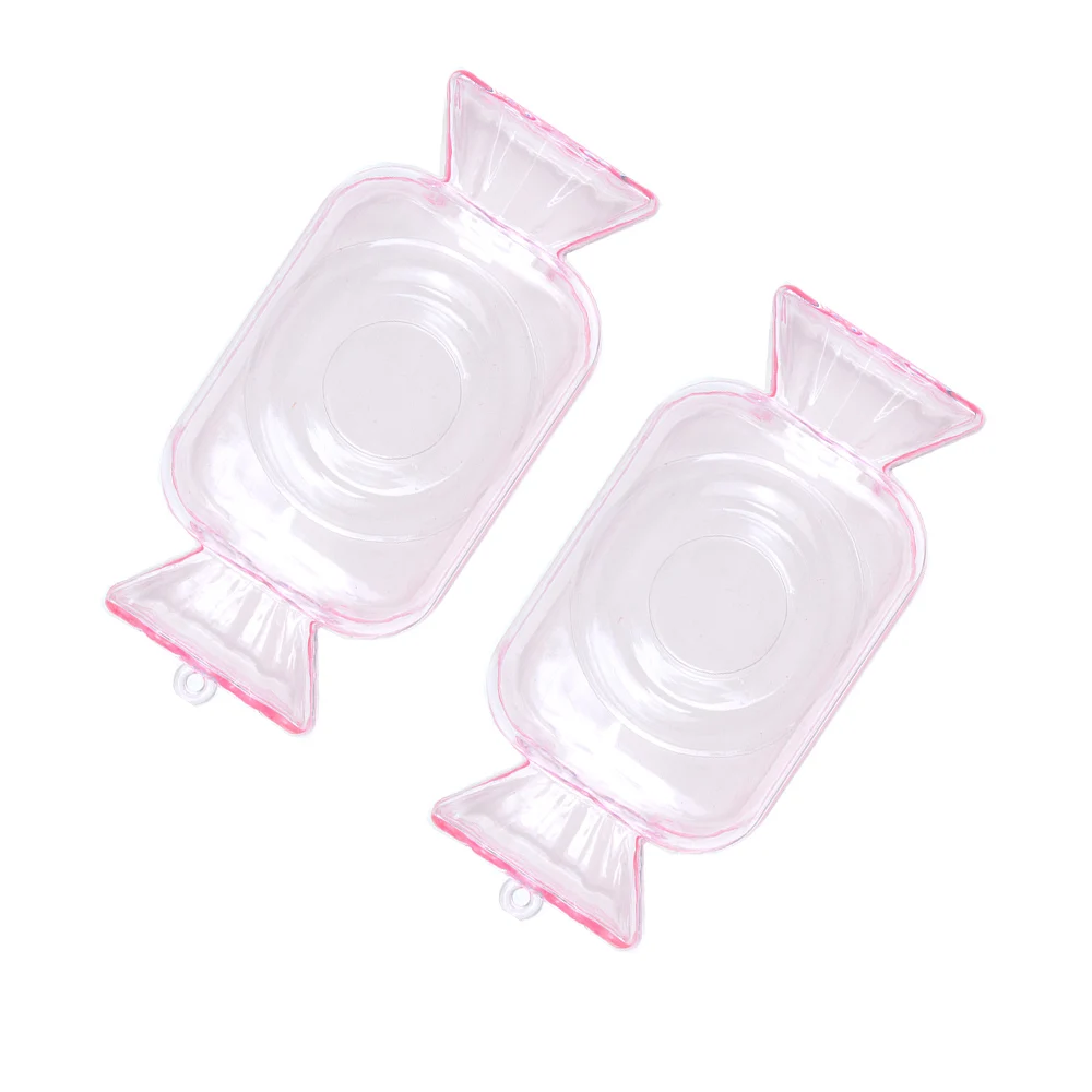 

5pcs False Eyelash Packaging Box with Eyelash Holder Candy Shape Eyelash Case Glitter Mink Eyelashes Package Box Supplies