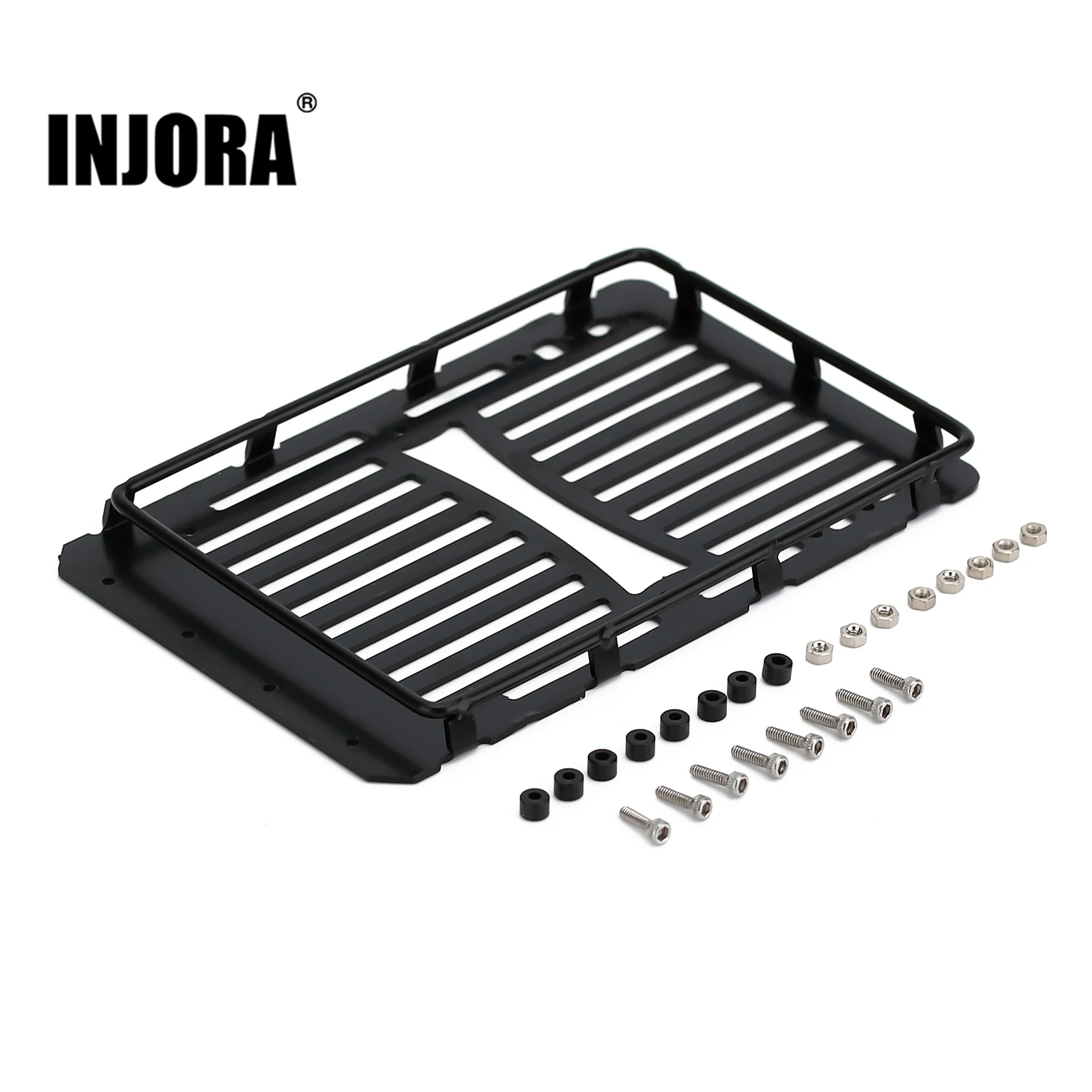 

INJORA Metal Roof Rack Luggage Carrier for 1/24 RC Crawler Car Axial SCX24 AXI00002T1 AXI00002T2 2019 Jeep Wrangler JLU CRC