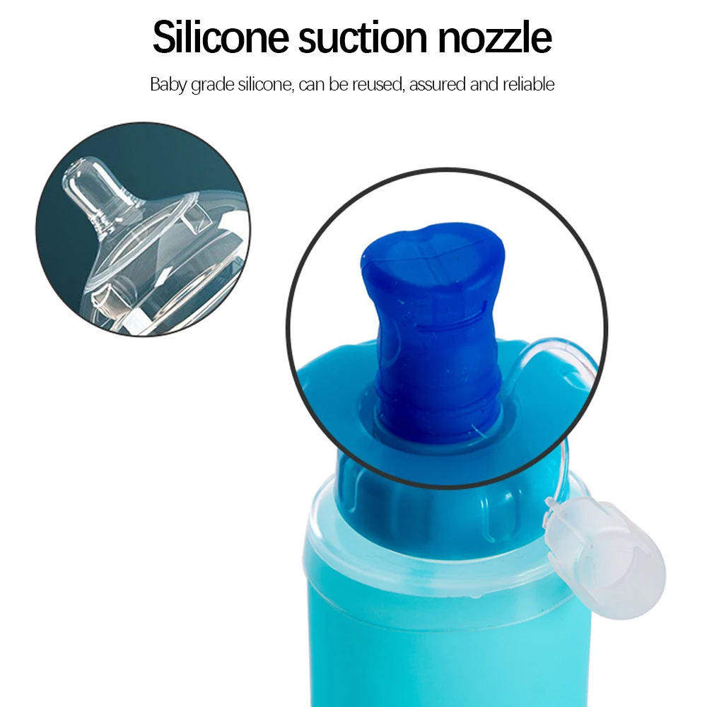 

Collapsible Water Bottle Portable TPU Outdoor Travel Sport Container 400ML Soft Water Bag For Outdoor Marathon Camping Hiking