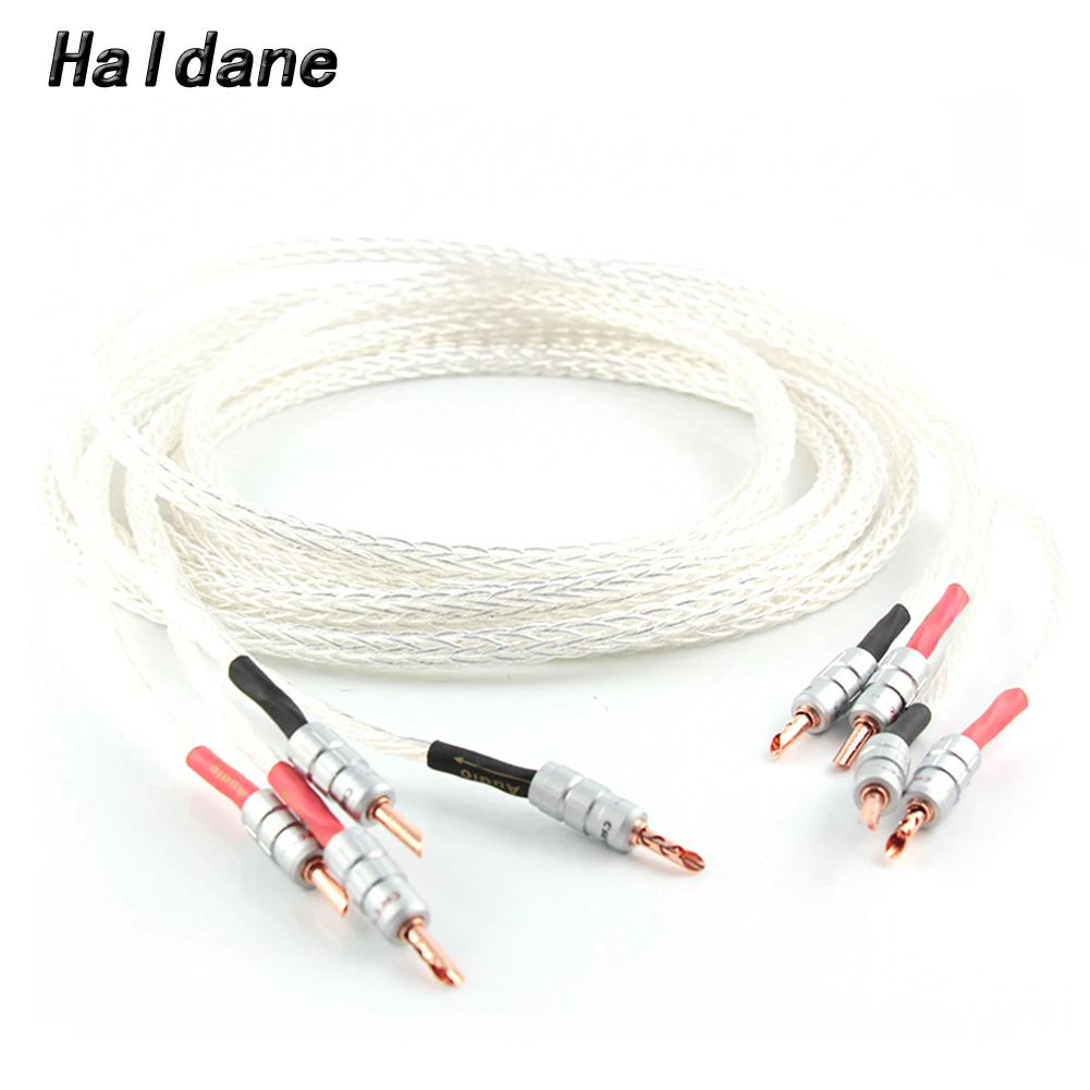 Альдон пара HIFI 16AG одиночный Кристалл Серебряный сигнальный линия Y Банановый