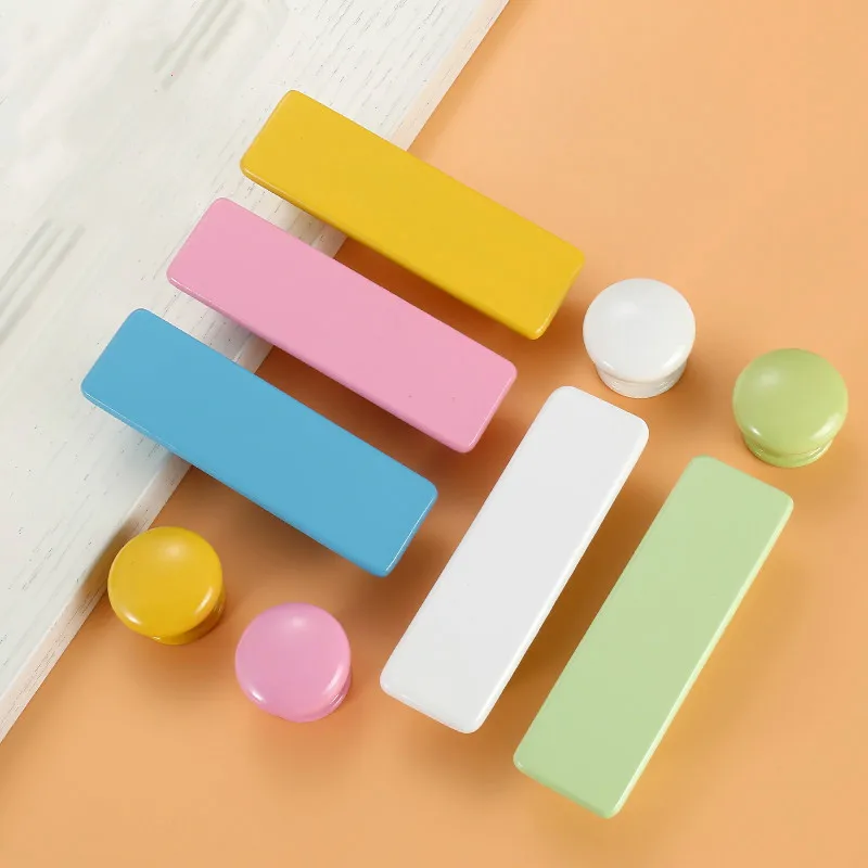 Детские деревянные ручки и шкафа кухня дверные Макарон Шкаф Ручка ящика двери