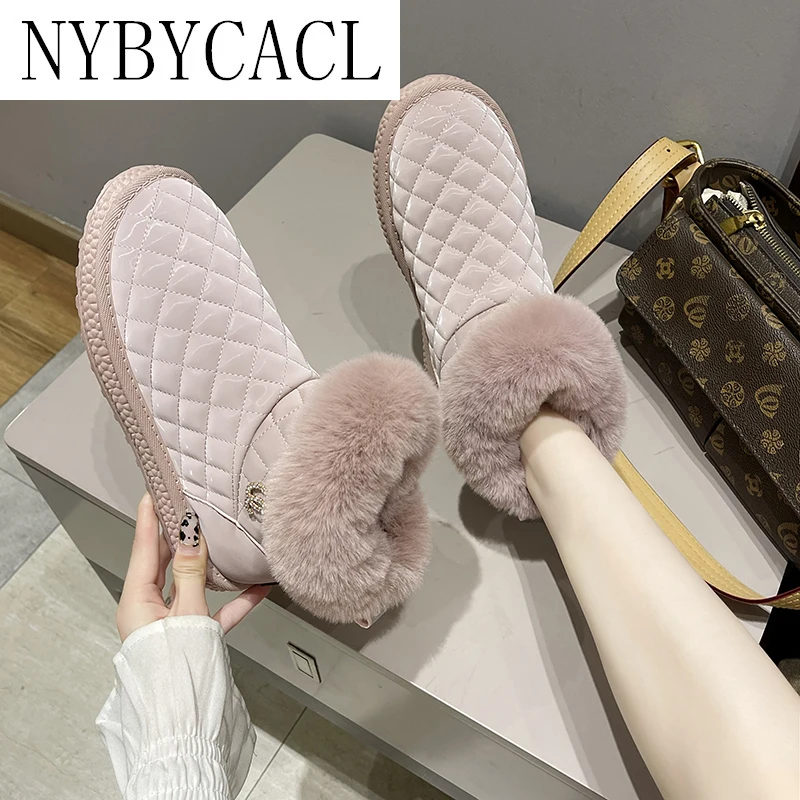 NYBYCACL 2022 NEW  Hot Australia Women Snow Boots Cowhide Leather Ankle Boots Warm Winter Boots Woman Shoes new