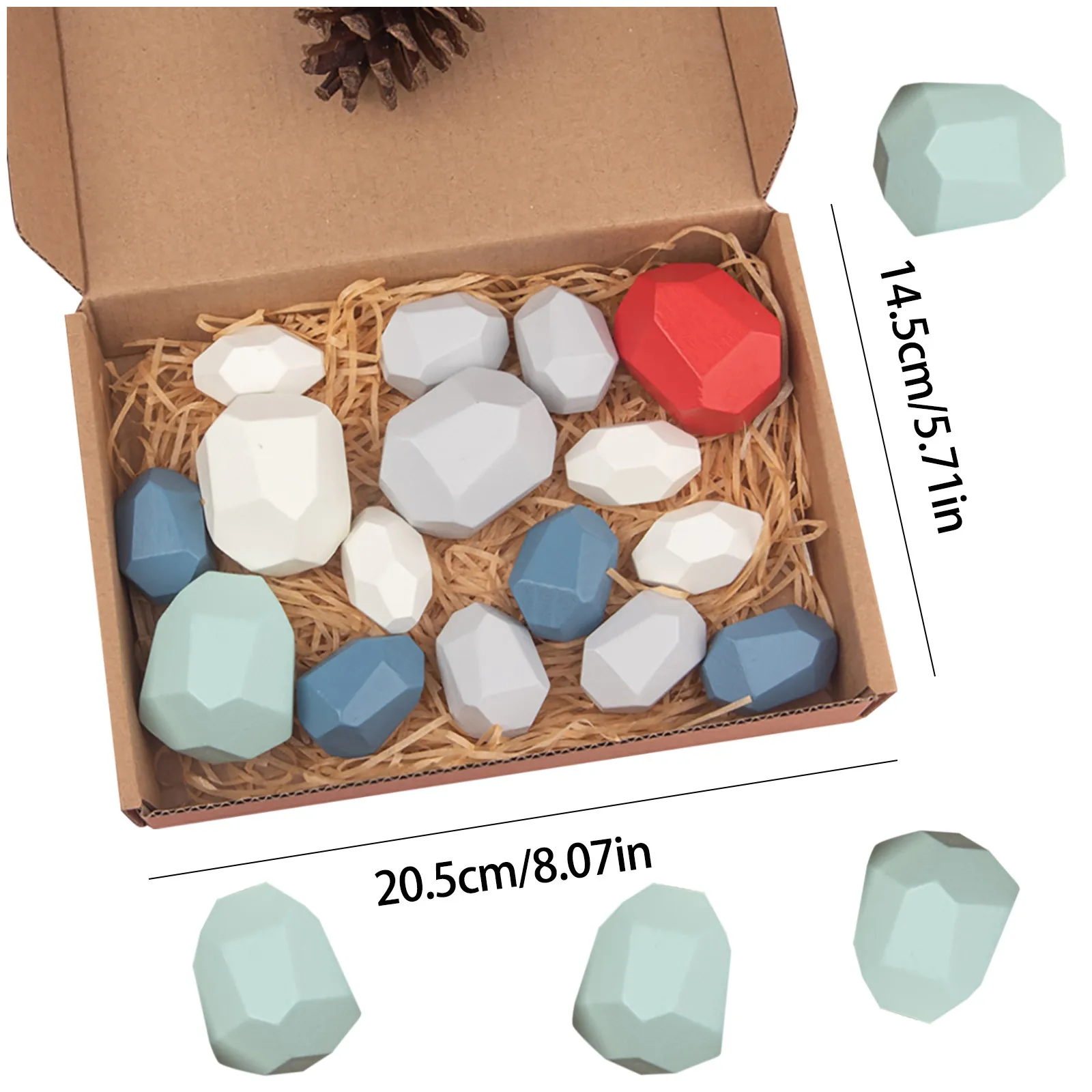

Creativo blocchi di equilibrio in legno impilabile pietra leggera Puzzle colorato naturale giocattolo per bambini giocattoli edu