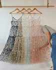 Женское Прозрачное платье, длинное платье, 2019