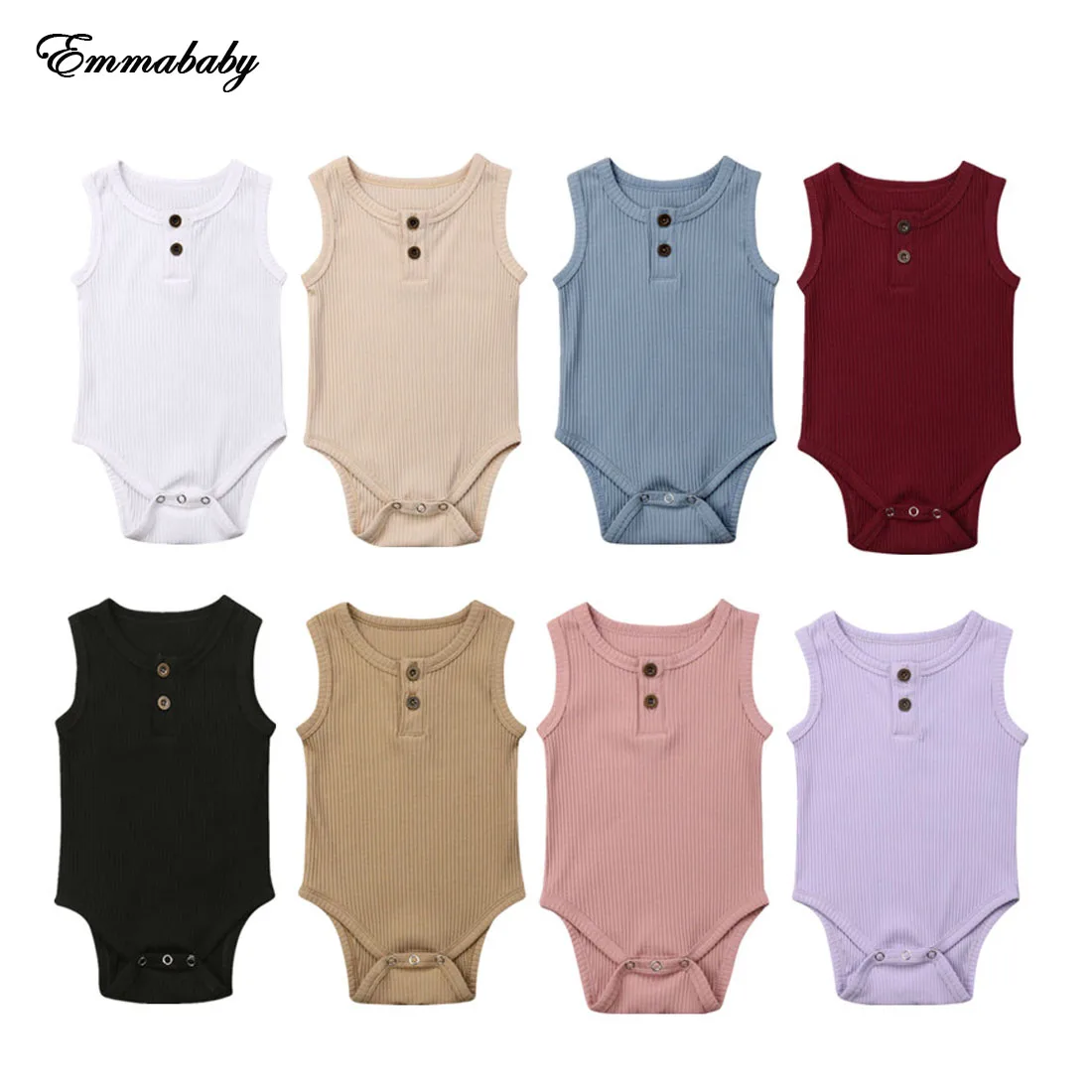 Новинка 2020 комбинезон для новорожденных мальчиков и девочек без рукавов боди