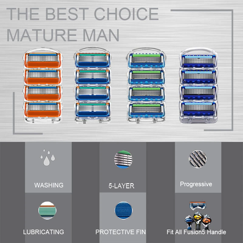 

Gillette Fusion 5 Proglide Safety Razor Shaver For Men Shaving Machine Cassettes Beard Tools Shavette With Replacebale Blades