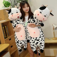 7090110cm cute cow plush pillow stuffed dolls lovely real life milk cattle plush toys soft nap pillow cushion cartoon gift