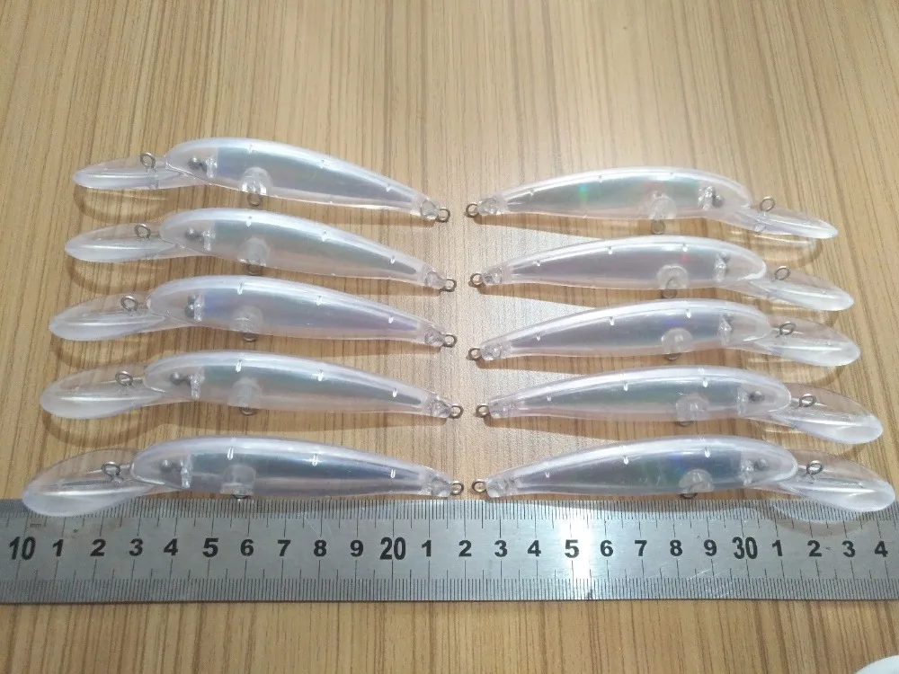 10 шт. Неокрашенная кренкбейт рыболовная приманка корпус 4 1/2 дюйма 3/8 унции пустая