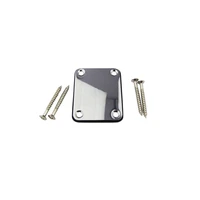 ohello chrome guitar neck plate electric guitar neck joint board metal plate joint back mounting plate with screws for st