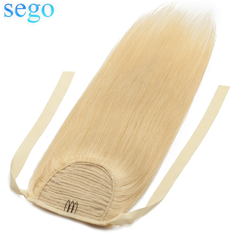 SEGO, 20 дюймов, прямые, чистый и фортепианный цвет, не Реми, конский хвост, волшебное обертывание вокруг заколки, человеческие волосы для наращивания, прически 100 г