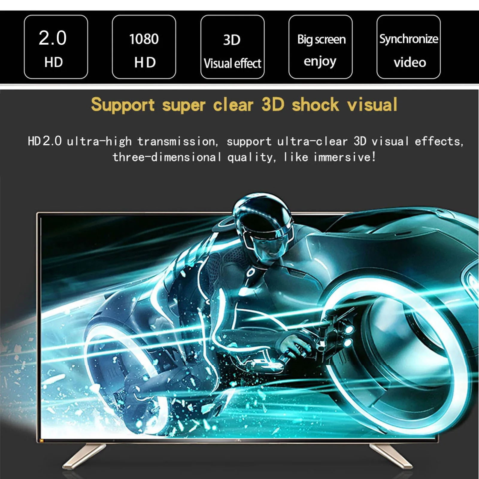 Кабель HDMI 2 0 4K 1080P кабель Папа-папа позолоченный 1 8 m HD переключатель адаптировать