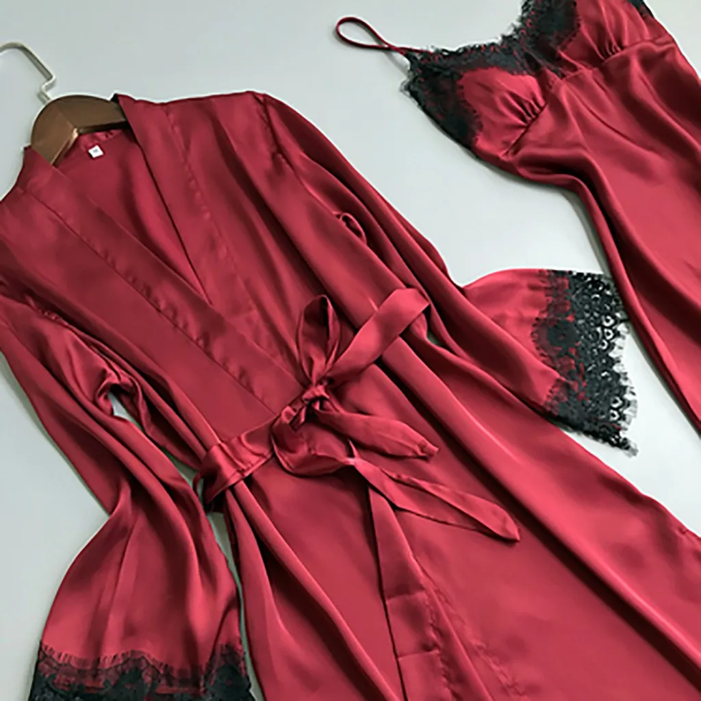 

Sexy lingerie pajamas for women kigurumi home clothes nightie Plus Size Eyelash Lace V-neck Lace Details Pajamas lenceria 2021