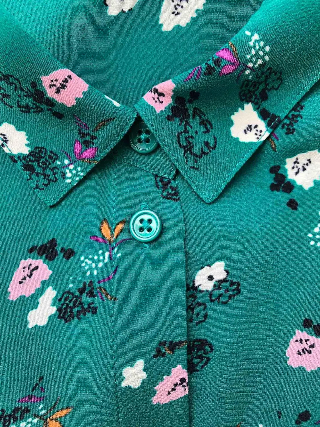 Рубашка из 100% вискозы с принтом зеленого леса на раннюю осень свежая рубашка