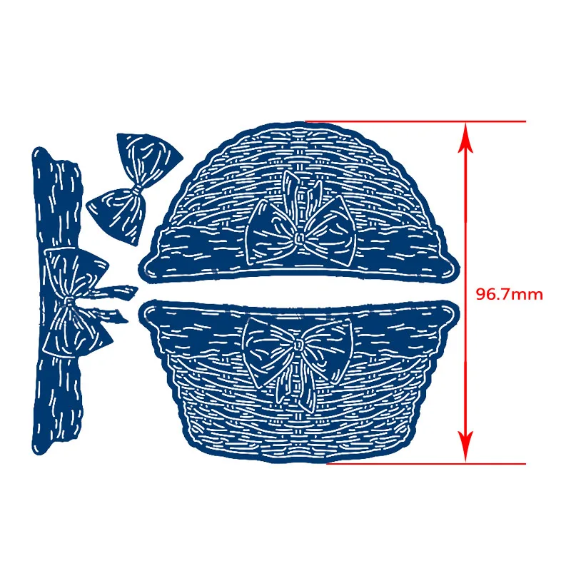 Очаровательные металлические Вырубные штампы в виде корзины для изготовления