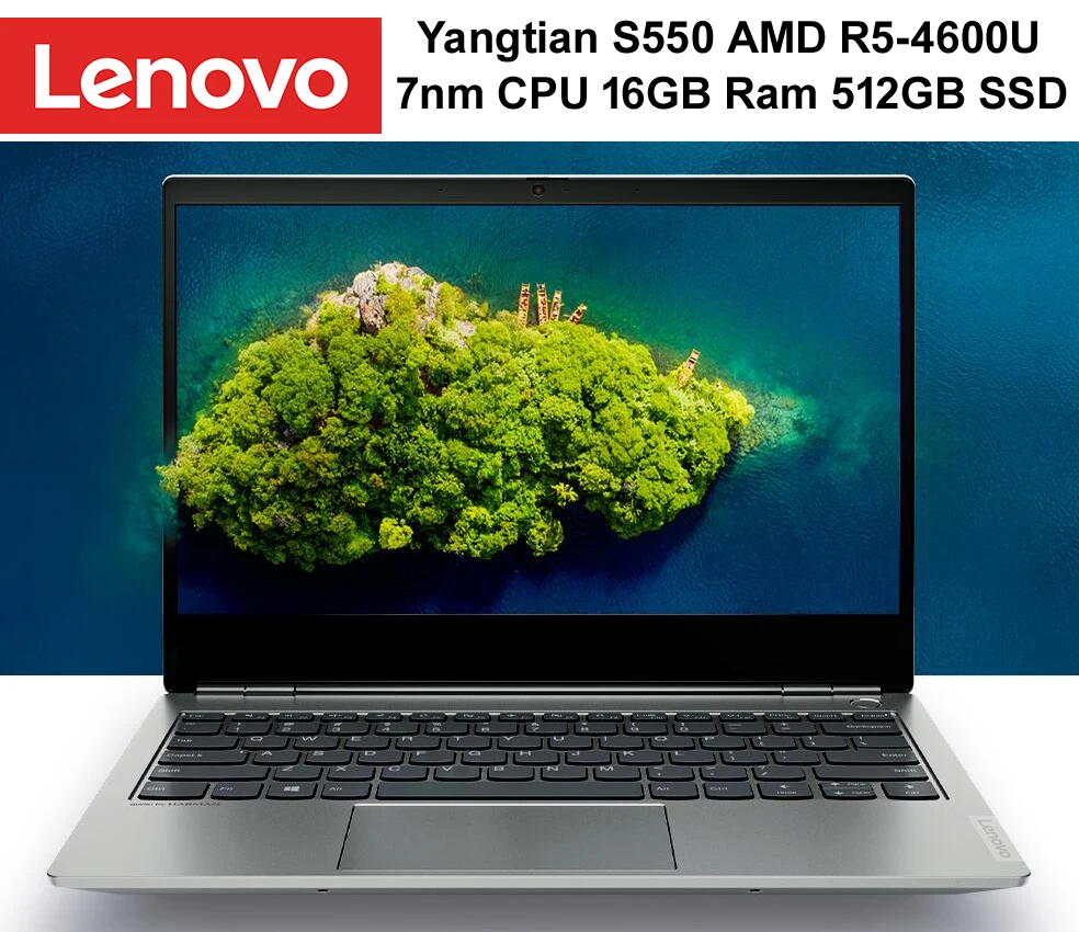 Ноутбук Lenovo Yangtian S550 с 7нм AMD R5 4600U 8 Гб 16 Ram 512 ГБ SSD память металлический корпус 14