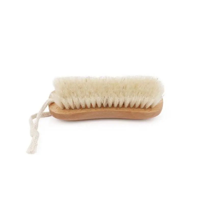 

Natural Hard Bristle Laundry Brush with Wooden Handle Shoes Cloth Cleaning Tools