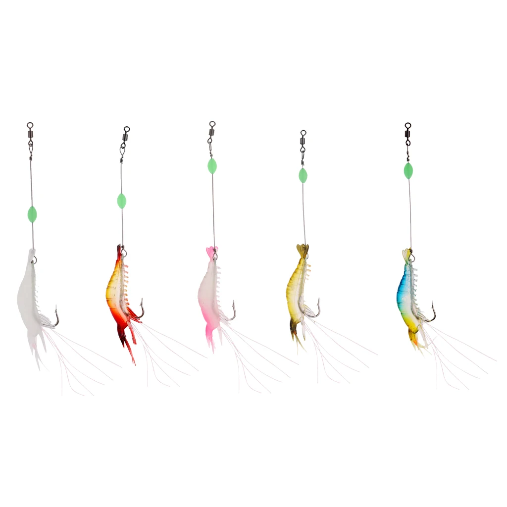 

Life-like Shrimp Fishing Lures Luminous Shrimp Bait Sea Fishing Tackle Accessories Durable Not Easy to Rust