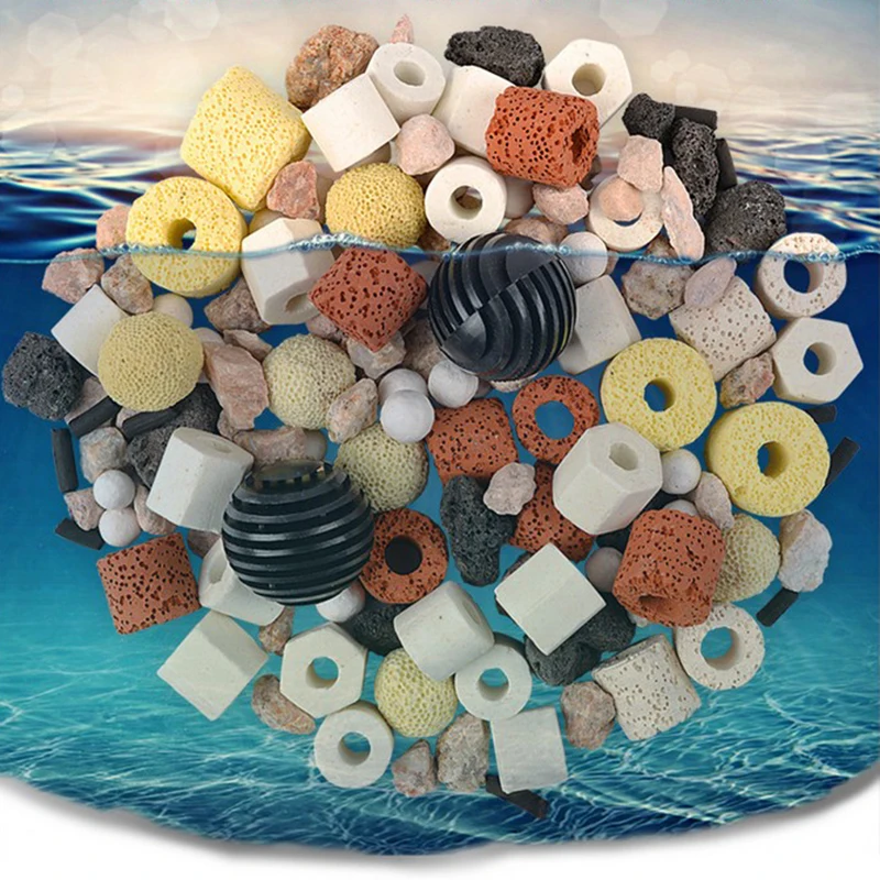 

420g Assorted Aquarium Filter Media Mechanical Filter Materials Activated Carbon Bio Ceramic Ring