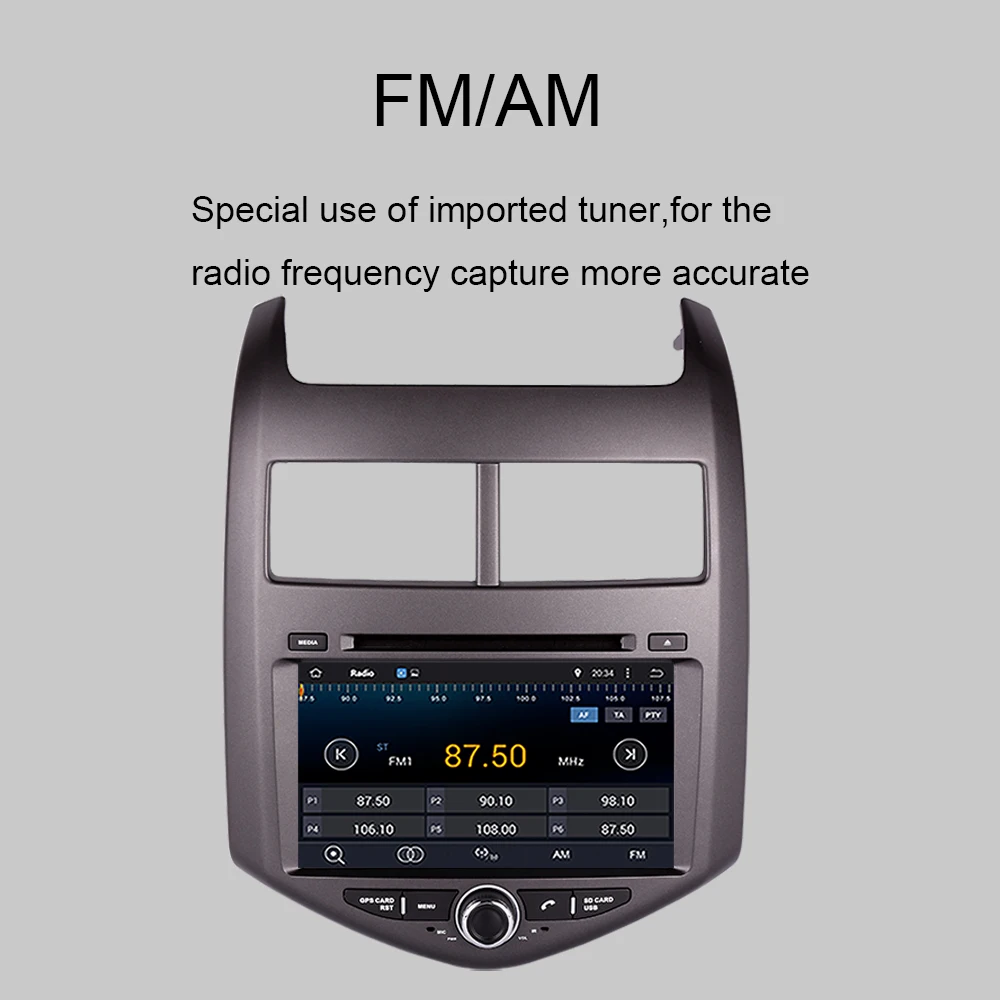 Автомобильный GPS-навигатор Android 10 0 Восьмиядерный процессор для Chevrolet Chevy Aveo Sonic