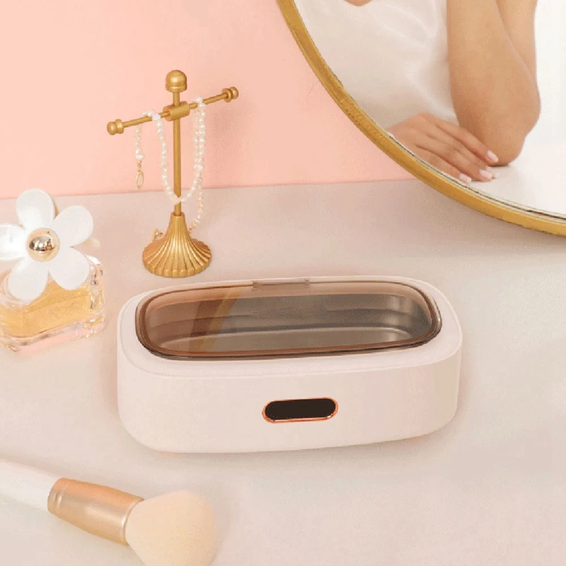 

HOT-Ultrasonic Cleaner Household Glasses Jewelry Denture Portable US Plug