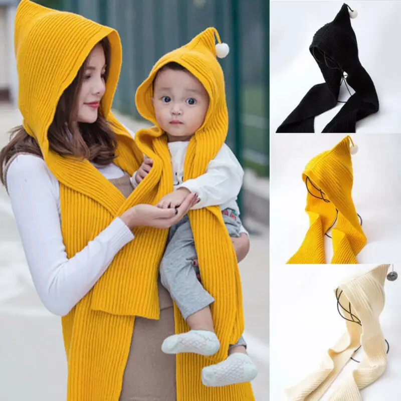 1 шт. семейная шапочка 2019 вязаная для мам и детей зимняя теплая пап крючком Теплая