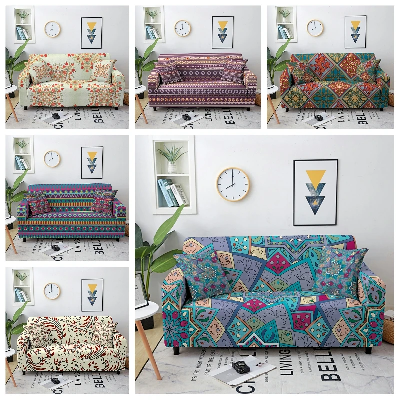 Эластичный чехол для дивана с мандалой стиль Bhemia Женский полноразмерный защита