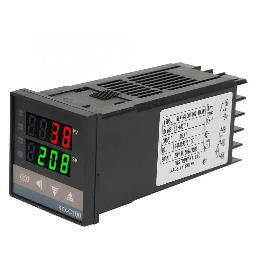 Цифровой REX C100FK02 MAN цифровой PID Температура контроллер AC220V/DC24V термостат реле