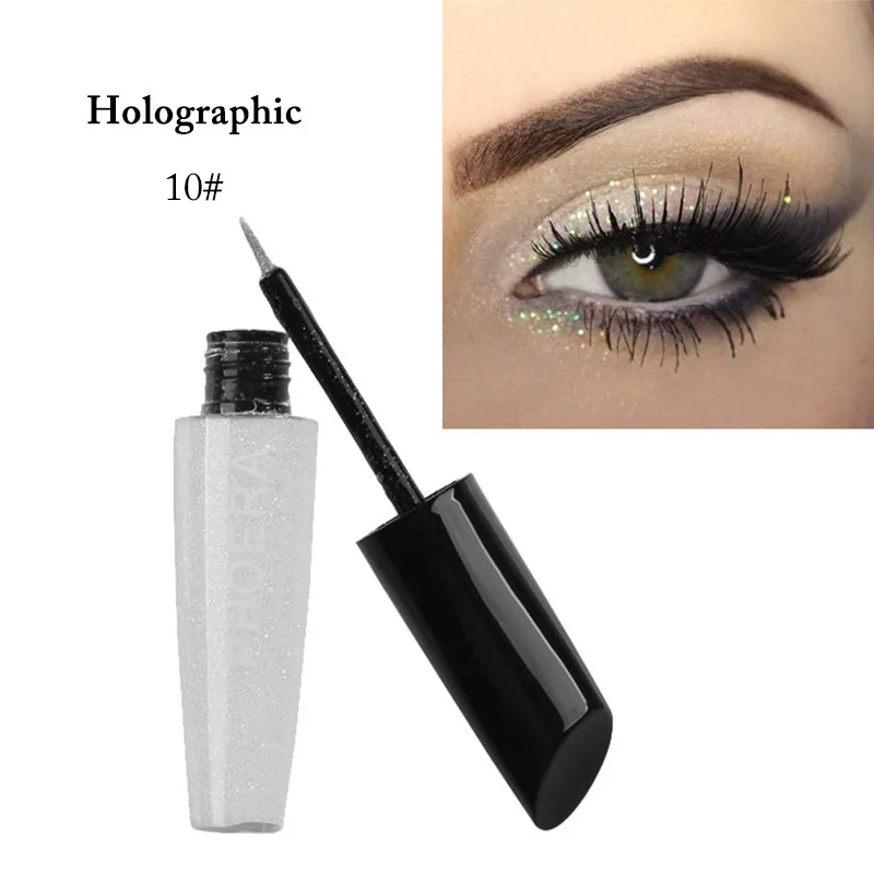 Подводка для глаз PHOERA TSLM1 с жидкими блестками Косметика макияжа водостойкая 10