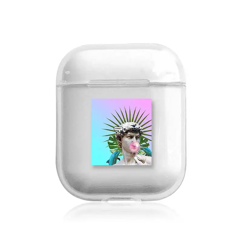 Милый чехол для Apple airpods со смешными героями из мультфильмов статуи искусство Беспроводной Bluetooth наушники чехол для переноски 1/2 Мягкий защитный чехол s - Цвет: pods087