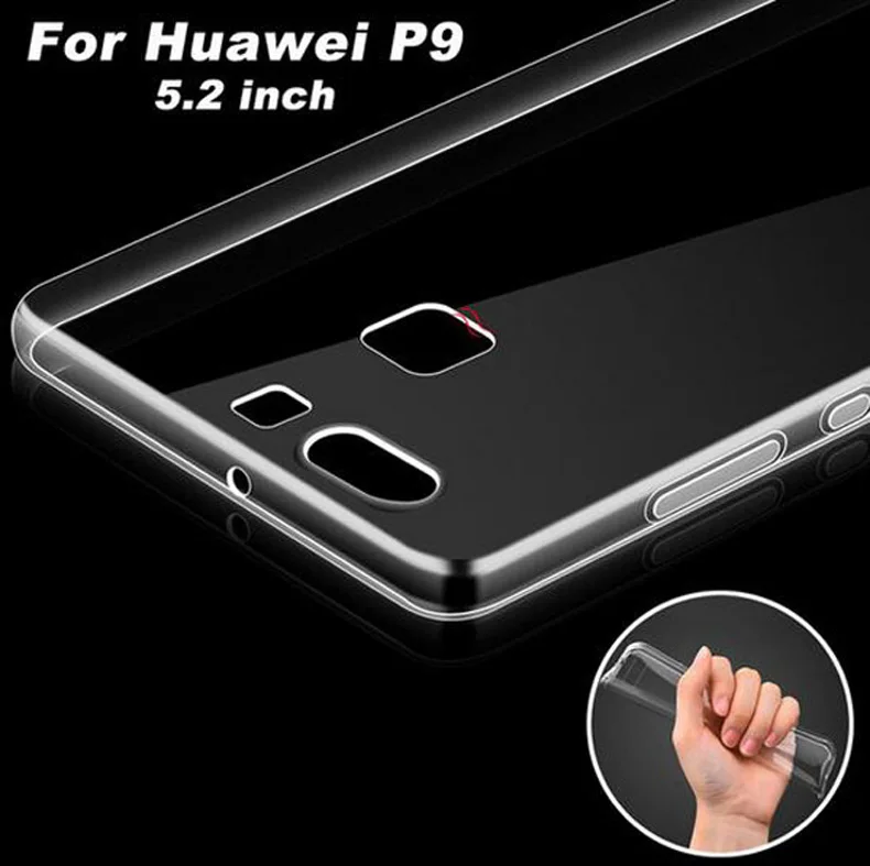 Ультратонкий Прозрачный чехол из ТПУ для Huawei P9 lite 2016 0 6 мм мягкий прозрачный
