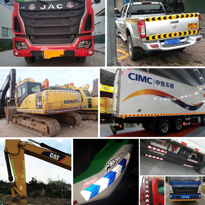 Предупредительный Предупреждение стрелы светоотражающая лента наклейки для