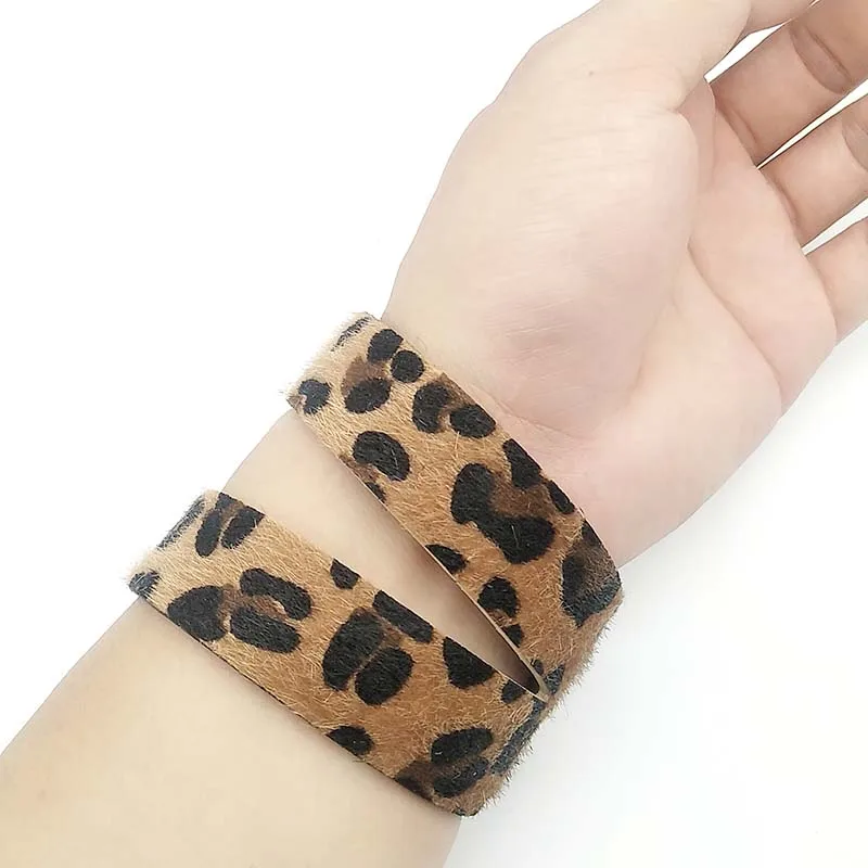 Женские кожаные браслеты с леопардовым принтом модные ювелирные изделия браслет