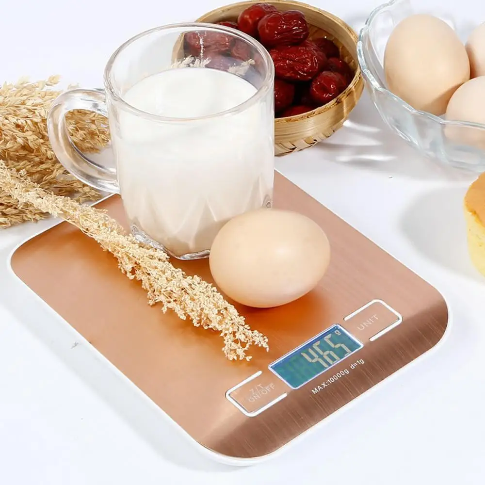 Портативные цифровые кухонные весы высокой точности из нержавеющей стали 5 кг/10