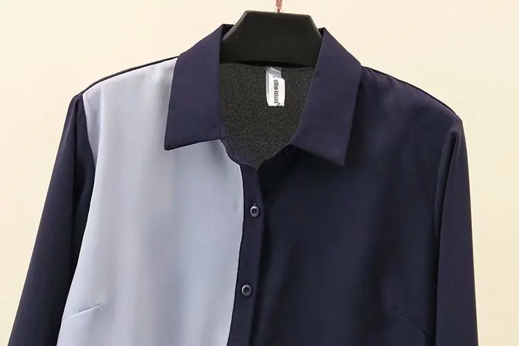 Повседневные блузки размера плюс осень 2019 Модные свободные шифоновые рубашки с