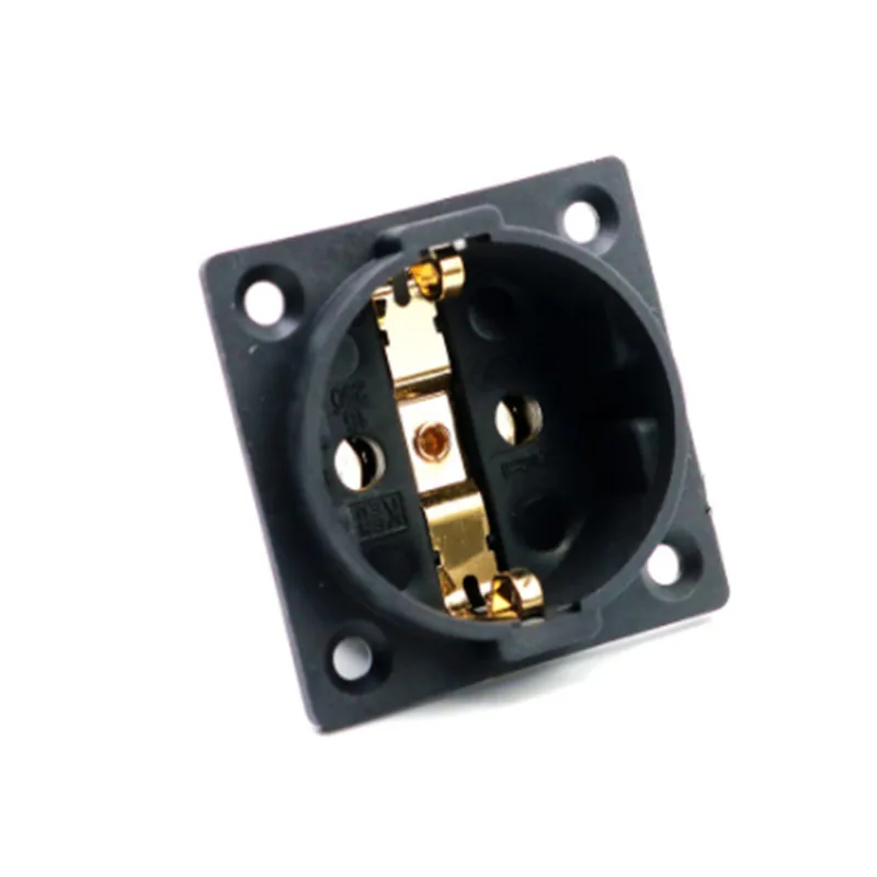 Furutech Schuko FI-E30 NCF nano socket copper plated rhodium AC EU hifi 2 pin IEC inlet power plug schuko chassis |