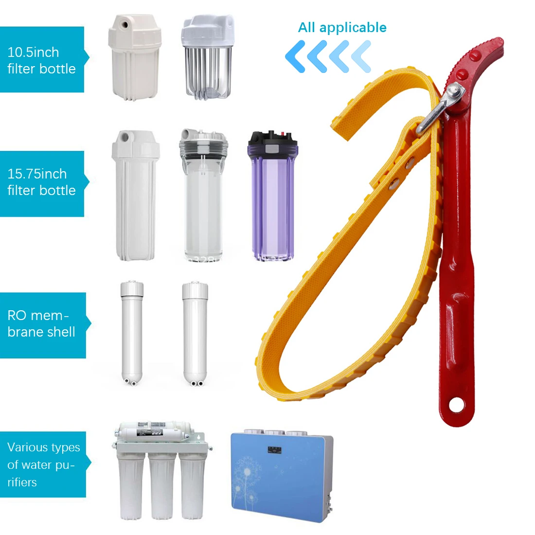 

Hand Multi-Tool Belt Wrench Adjustable Strap Opener Oil Filter Puller Strap SpannerChain Oil Filter Cartridge Disassembly Wrench