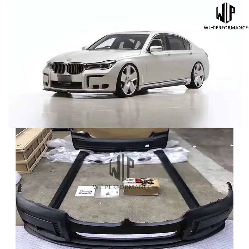 G11 G12 PP Неокрашенный Комплект кузова автомобиля передний задний бампер с