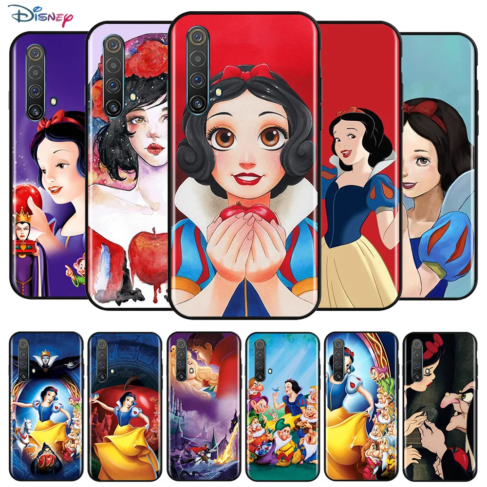 

Disney Cartoon Animation Snow White Seven Dwarfs For OPPO Reno 5 4 Lite 3 Pro Plus SE A 10X Zoom 2 Z F ACE 5G Black Phone Case