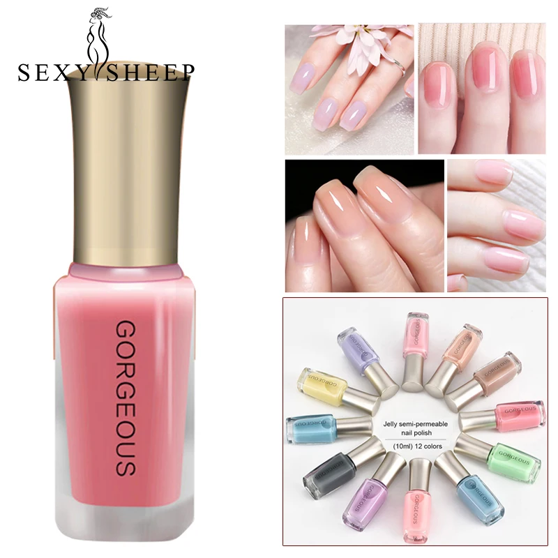 Прозрачный лак для ногтей прозрачный Быстросохнущий 10 мл конфетный телесный