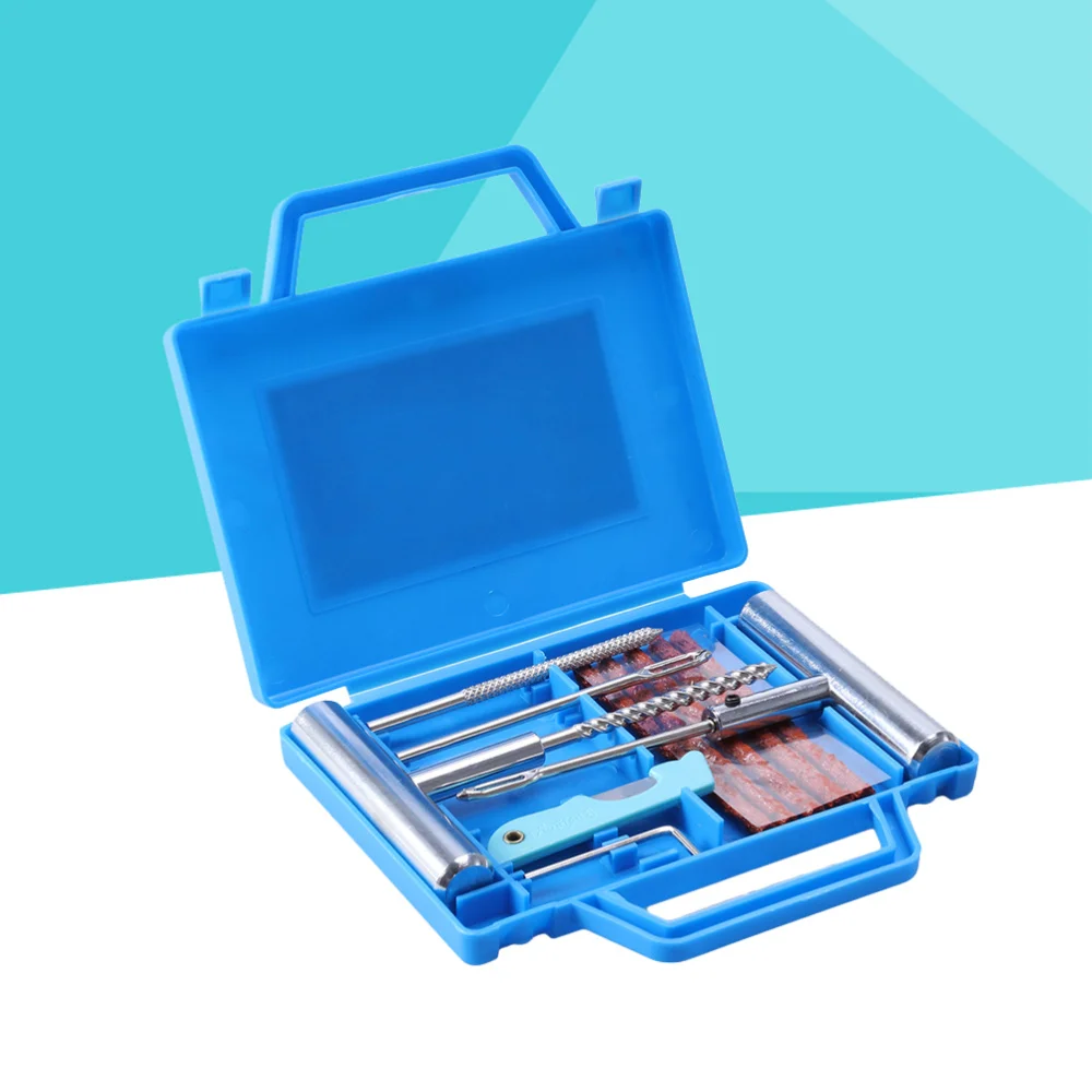 

11pcs/Set Heavy Duty Tire Repair Kit Car Motorcycle Tyre Repair Kit (Random Color)