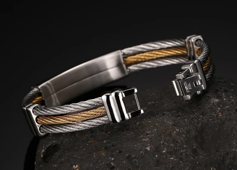 

QWC four color DE118 steel bangle manbracelet new arrival fashion jewelry most popular bracelet for women birthday gift