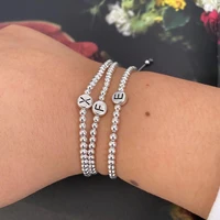 zmzy boho string braided handmade lucky name a z letter bracelet silver color charm beads bracelets for women diy jewelry gift