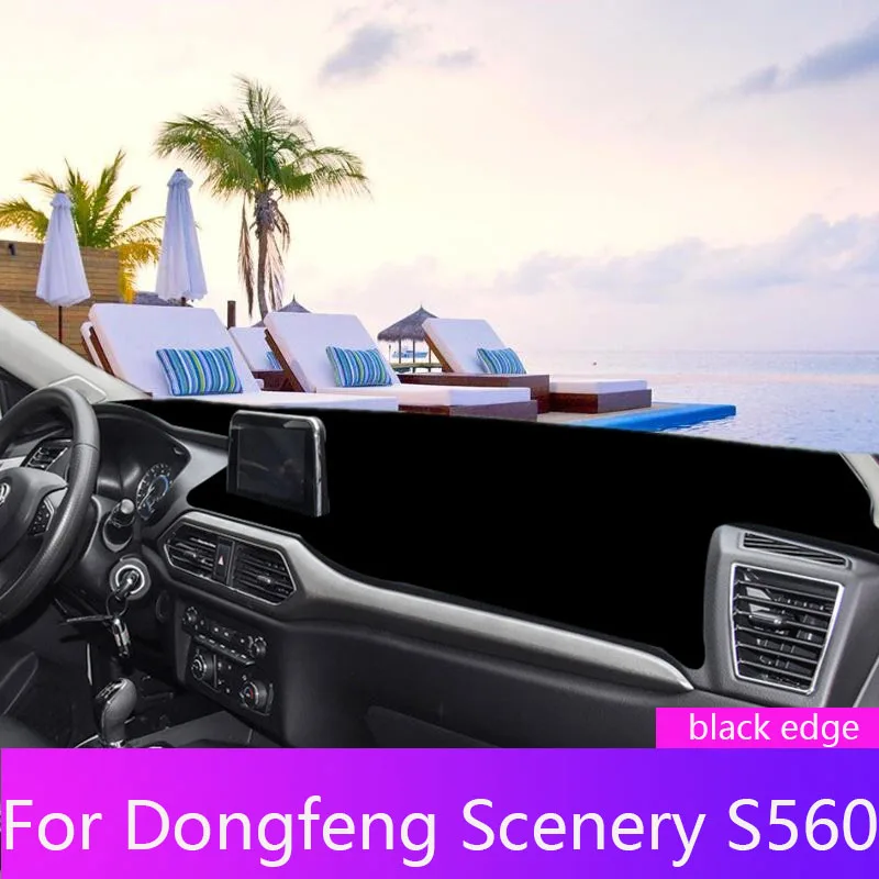 

for Dongfeng Scenery S560 Car Dashboard Cover Mat Pad Dashmat Avoid Light Pad Sun Shade Instrument Panel Carpets Accessories