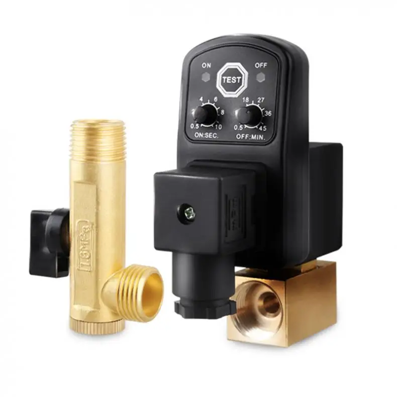 Переменный ток 220 В 1/2 &quotлатунный электронный сливной клапан сплит-Тип с таймером
