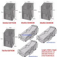 Gray Outdoor Waterproof Cover Garden Furniture Rain Cover Chair Sofa Protection Rain Dustproof Woven Polyester Convenient Cover