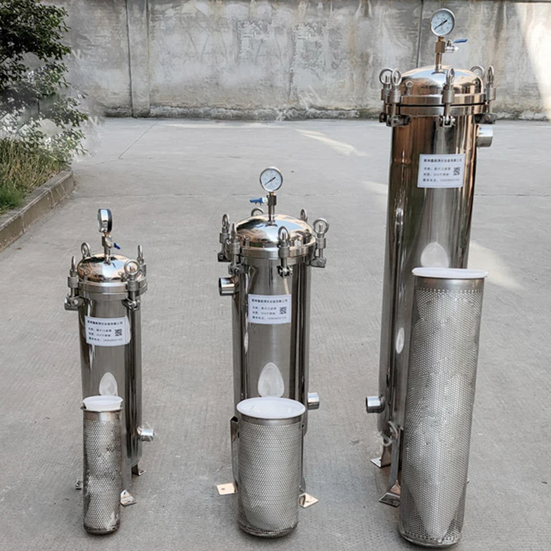 

Тип мешка фильтр SS304 большой поток высокой осадки промышленный фильтр один мешок фильтр для воды для отжима сока и масла химическая медицин...