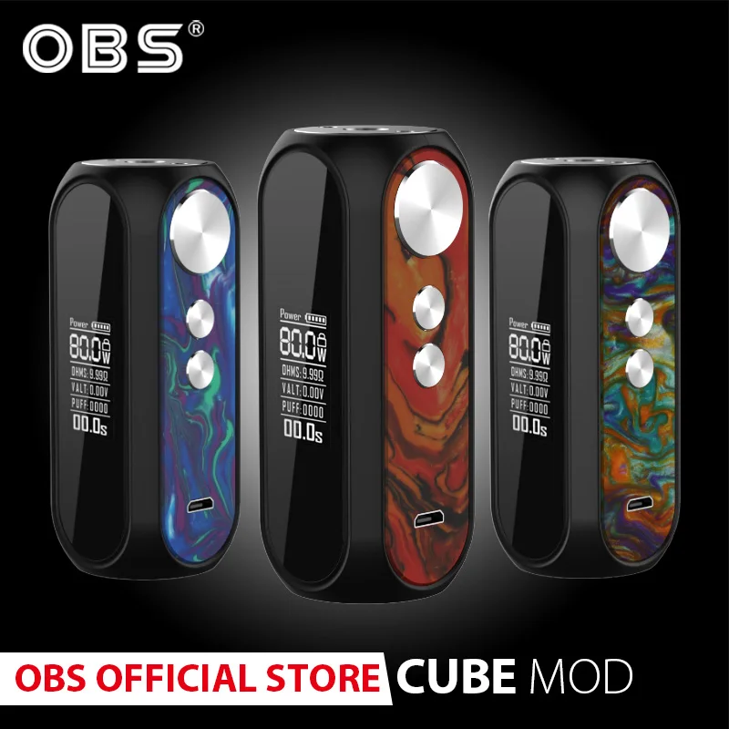 Оригинальный OBS Cube VW Box MOD 3000 мАч батарея электронная сигарета максимальная